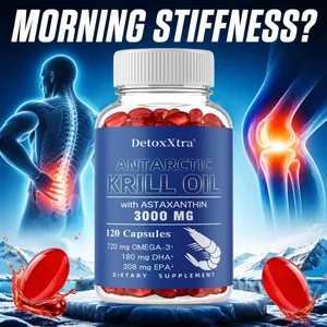 Antarctic Krill Oil 3000 mg kapsle Omega-3 EPA DHA Astaxanthin & fosfolipidy Antioxidant Srdce Mozek Podpora kloubů a očí