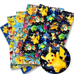 Pokemon tegneseriestof 140*50 cm Håndlavet syning Patchwork Quiltning Babykjole Hjemmeark Trykt stof Stofsyning Børn