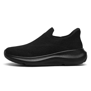 Oddychające, dzianinowe, wsuwane buty do chodzenia na platformie, sportowe, lekkie, antypoślizgowe, codzienne trampki dla mężczyzn, kobiet, wysokiej jakości