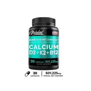 Kalzium 600 mg Vitamin D3 K2 B12 Ergänzung – Bietet Herzknochen- und Immununterstützung für Frauen und Männer