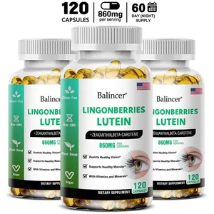 Balincer Lutein-Kapseln mit Zeaxanthin-Vitamin, Nahrungsergänzungsmittel zur Unterstützung der Augengesundheit, 120/60/30 leicht zu schluckende Kapseln