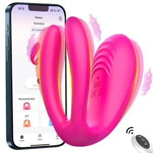 برنامه کنترل از راه دور Vibrator 3 Motor 10 Modes Clitoris Nipples Stimulator پوشیدنی تخم مرغ ارتعاشی اسباب بازی های جنسی بزرگسالان برای زن و شوهر