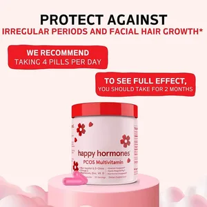 Happy Hormones PCOS Multivitamin Capsules /Myo-Inositol and D-Chiro Inositol Supplement /Omega-3 and Vitamin D3 120Caps