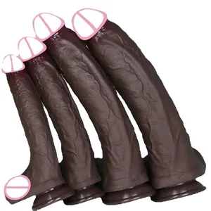 4 velikosti realistické měkké velké dildo dvojitá silikonová přísavka pro páry na penis masturbace obrovský penis Žena muž anální sexuální hračka pro dospělé