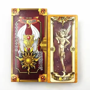Anime Cosplay Card Captor Sakura KINOMOTO Clow Cards Tarot Prop Paper Poker Card Zábavné pro rodinné přátele Party Vánoční doplňky