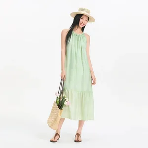 Semir Nữ Nơ Họa Tiết Dây Cổ Kỳ Nghỉ Một Dòng Maxi Mùa Hè 2026 Lãng Mạn Tươi Mát Thanh Lịch Mềm Mại Thoải Mái Kỳ Nghỉ Hàng Đầu