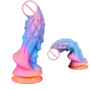 Realistické dildo měkkého koně pro ženy silikonové se silnou přísavkou Hrací masturbátor G bodová masturbace ptáka Sexuální hračky pro dospělé