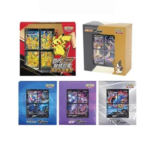På lager Ægte 100 % originale Pokemon Ptcg Card Quartet Coupling V-Union gaveæsker Pikachu Big Gather Moru Baker Mew-Two Ptcg