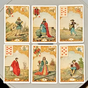 Traditionelle Cartomancy-kort 9*6 cm vintage antikke skæbnefortællekort 32-korts Oracle Deck Le Jeu Du Destin Antique