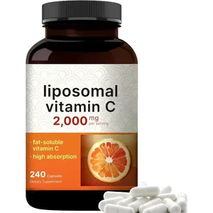 La vitamina C liposomiale 2 000 mg supporta la salute antiossidante e la funzione immunitaria Alto assorbimento Non OGM Senza glutine - 240 Capsule