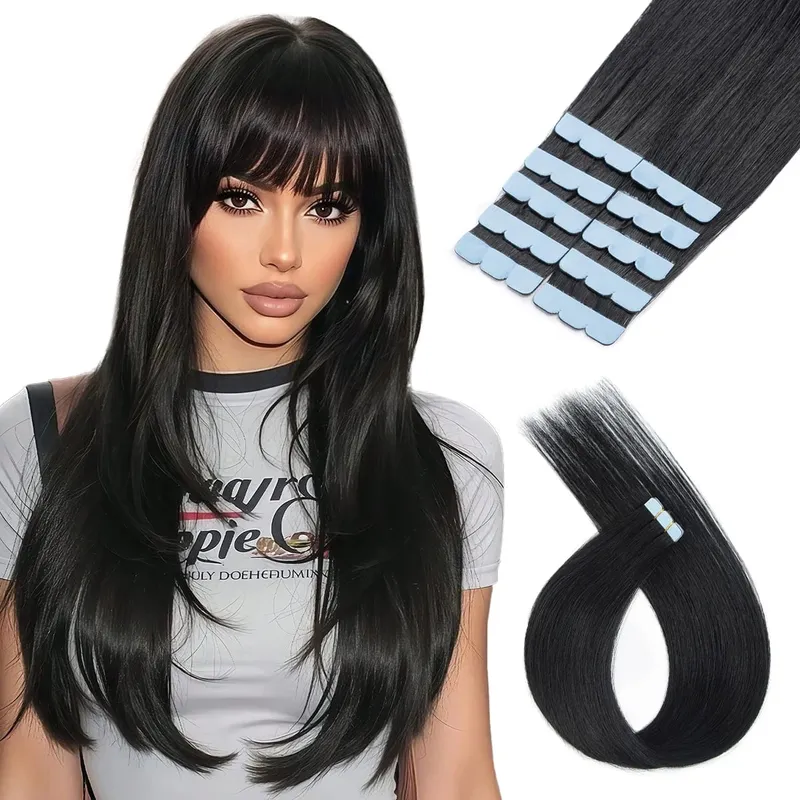 Blonde Mini Tape in Hair Extensions Human Hair Natural Tape in Extentions 3x0.8cm Invisible Tape 10pcs/pack For Side Hair