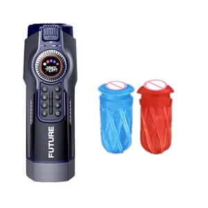 Leten 708-III Quiet Vibrator Heating Moaning USB Charging Automatic Telescopic Male Masturbation Vagina Pussy Sex Toys for Men