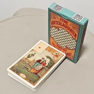 Vintage antikke skæbne-spådomskort 9*6 cm 32-kort Oracle Deck Le Jeu Du Destin Antikke traditionelle Cartomancy-kort