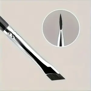 1/2/3 stk vinklet blad eyeliner børste Ultra tynn fin øyenbryn børste flat sigd eyeliner børster Eyeliner nedre øyelokk børster