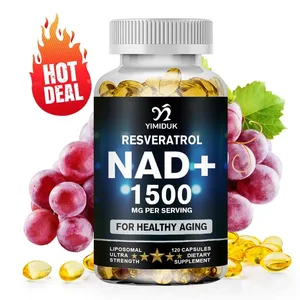 1500 mg suplementu NAD - Liposomalny suplement NAD + z resweratrolem Wytrzymałość i zdrowe starzenie się - Kapsułki wzmacniające