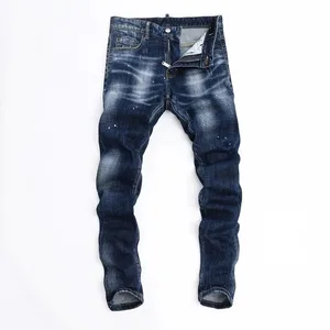 nou design dsq2 albastru Bărbați Blugi Pantaloni Bumbac drepte Blugi subțiri Denim Designer fermoar D2 COOLGUY JEANS calitate superioară 8539