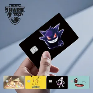 Maigc Shark Cute Pokemons Mewtwo Eevee Pikachu Gengar ஸ்டிக்கர் ஃபிலிம் கவர் டெபிட் கிரெடிட் கார்டு ஃபேட் இல்லை