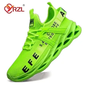 Mens Sneakers Lightweight Comfortable Mesh Breathable Sneakers Men Green Casual Shoes Thick Sole Running Shoes for Men