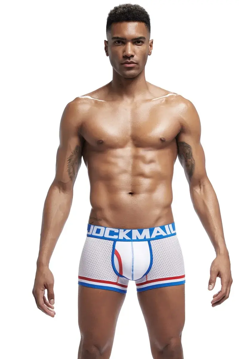 Jockmail Męska bokserka Siateczkowa bielizna Oddychająca Wygodna Miękkie Wygodne spodenki sportowe Dorosły mężczyzna Majtki Odzież Bielizna