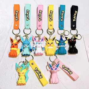 40 Style Grossist Anime Pokémon Pikachu Eveen Nyckelring Tecknad Söt Charizard Nyckelring Student Ryggsäck Bil Nyckelring Leksaker Presenter
