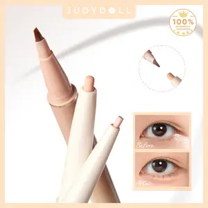 Judydoll Dual-Ended Aegyo Sal Pen Highlighter Contour 2 em 1 Fácil de aplicar iluminador de olhos natural à prova de manchas de longa duração
