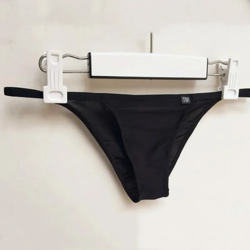 Men Solid Color Thin Soft Breathable Very Hot Lingerie Gay Sissy Pouch Underwear Solid Underpants Panties Briefs Men's Clothing