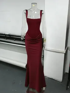 Typhaland Slim Xếp Ly Đầm Maxi Nữ Không Tay Gợi Cảm Lao Trang Phục Dạ Hội Mùa Hè 2026 Thời Trang Chắc Chắn Nữ Quần Áo