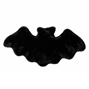 Halloween Bat Shaped Throw Pillow Halloween Bats Plush Pillow Furry Bat Plush Pillows for Halloween Decorative Home Sofa Bed