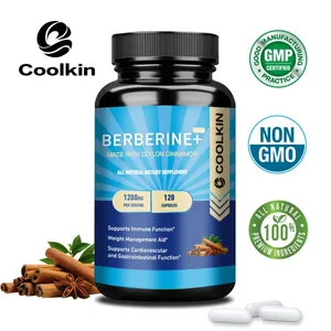 優質鹽酸小檜鹼 1200 毫克加有機錫蘭肉桂 - 免疫系統支持體重管理補充劑
