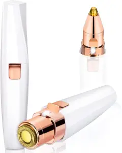 Dighealth 2 IN 1 Rechargeable Eyebrow Trimmer Facial Hair Remover Makeup Mini Razor Painless Hair Remover withBuilt-in LED Light