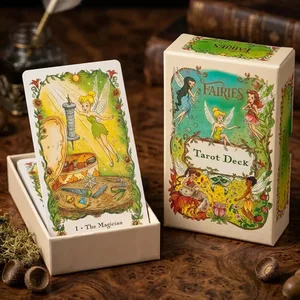 Dek Tarot Fairies dalam Kotak Tegar 12*7sm 78 Keping Kad Tarot Bertemakan Fairy Aneh untuk Pemula Stok Kad Timbul Dua Kali