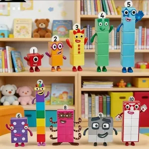 5pcs/set Número d'espelma figura d'acció Pvc estàtua de col·lecció Model de joguina educativa Regal d'aniversari especial per a la decoració de pastissos
