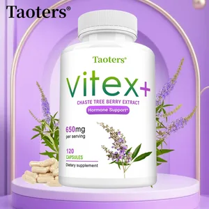 Suplemento herbario completo del extracto de la baya de Vitex para la menopausia de las mujeres mejora la piel regula el estado de ánimo promueve el sueño sin OGM