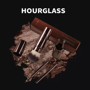 Pinceau de maquillage sablier-1018 ensemble multifonctionnel de 5 pinceaux pinceau à poudre libre pinceau à lèvres pinceau à sourcils pinceau de maquillage portable