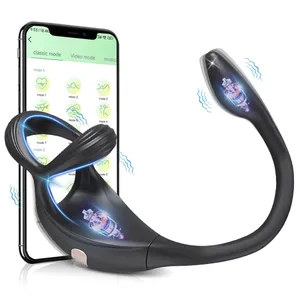 APP Control Butt Plug Cock Ring Vibrating Prostate Massager for Men Beginner Anal Vibrator Anal Plug for Gay Sex Toy for Men 18+